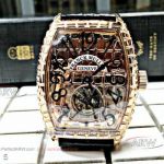 Perfect Replica Franck Muller Watch All Gold Tourbillon Dial 39mm